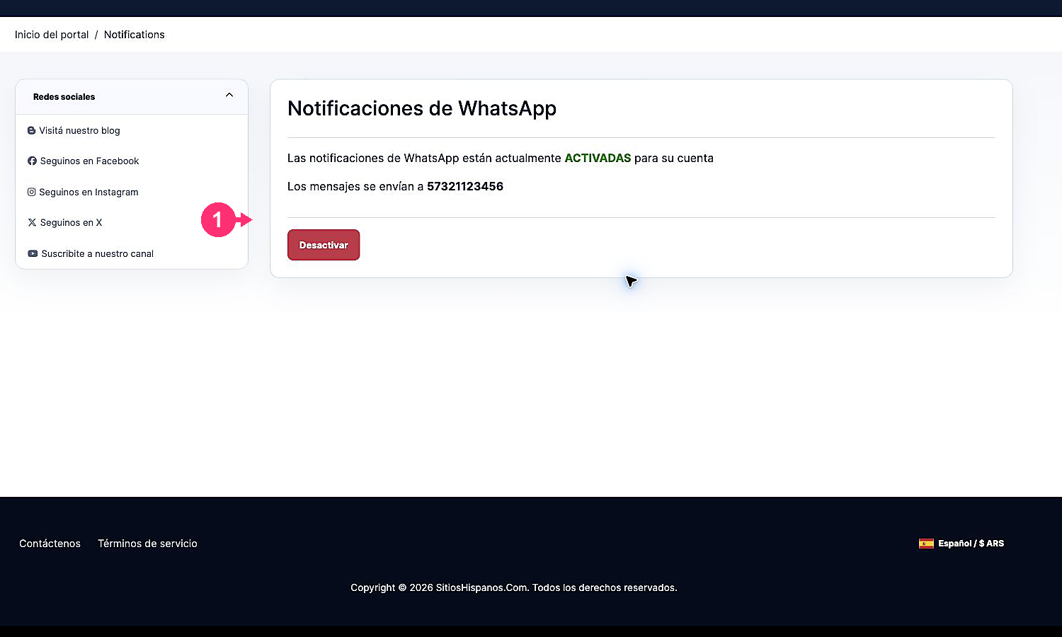 Current status and control of WhatsApp notifications